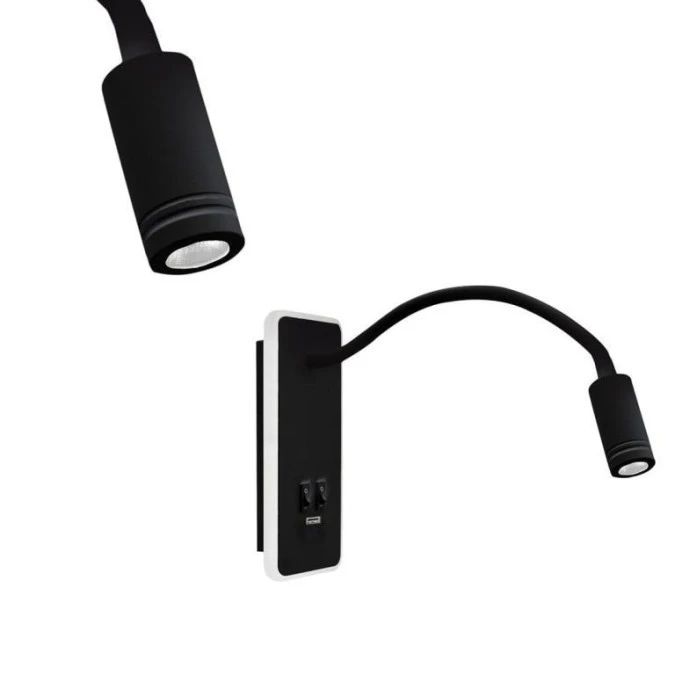 Lampka nocna BASE 8W+2W BLACK ML63500 Milagro