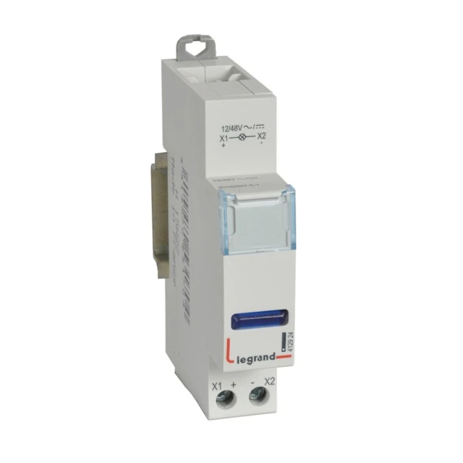 Lampka modułowa 1‑fazowa niebieska LED 12/48V L424 412924