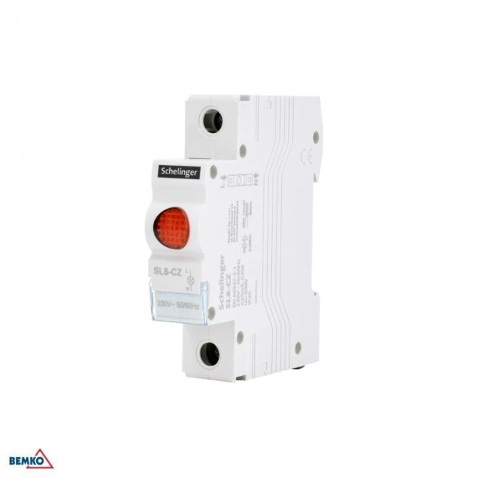 Lampka modułowa 1‑fazowa czerwona LED SL8 230V A15‑SL8‑CZ