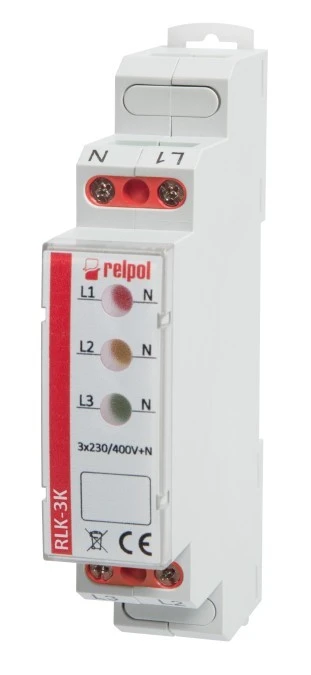 Lampka modułowa 3‑fazowa czerwona/żółta/zielona 400V AC LED RLK‑3K 863028