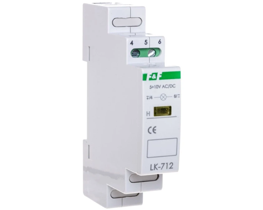Lampka modułowa 1‑fazowa żółta 5‑10V AC/DC LK‑712Y‑5‑10V