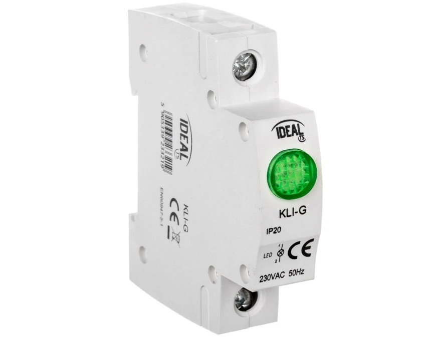 Lampka modułowa 1‑fazowa zielona LED KLI‑G 230V AC 23321