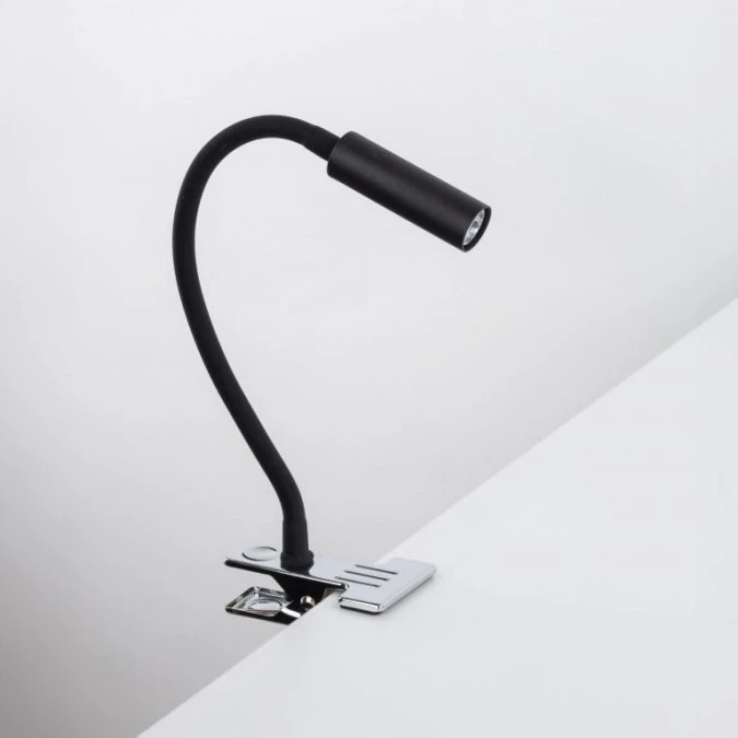 Lampka nocna Lagos czarna do sypialni, elastyczne ramię G9 16012 TK Lighting