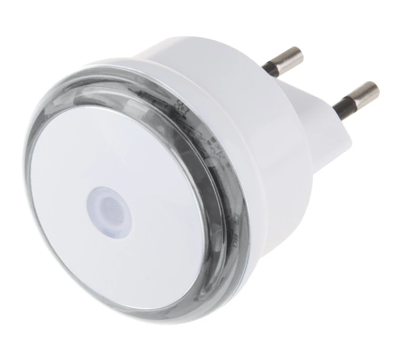 Lampka nocna wtykowa LED z czujnikiem zmierzchowym biała P3306