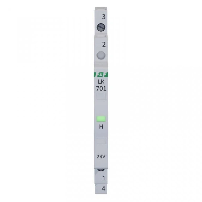 Lampka modułowa 1‑fazowa zielona 12‑48V AC/ 12‑60V DC 1/2 modułu LK‑701G‑24