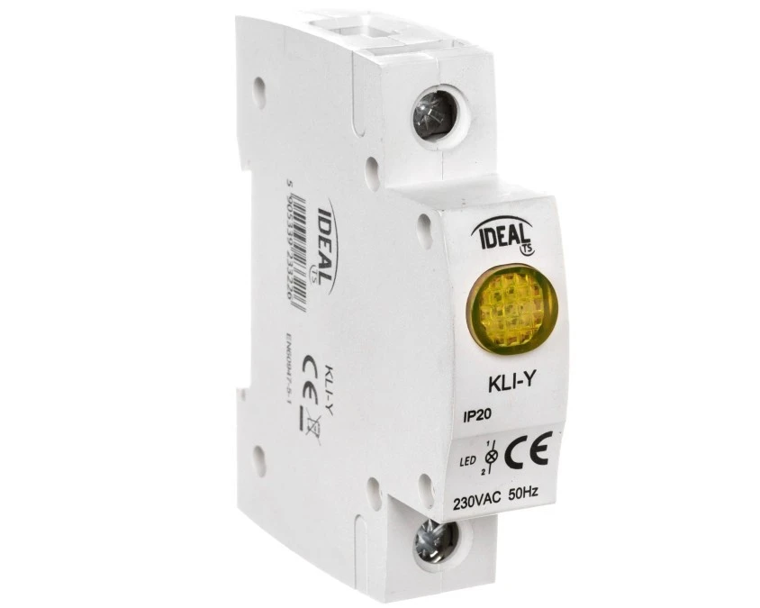 Lampka modułowa 1‑fazowa żółta LED KLI‑Y 230V AC 23322