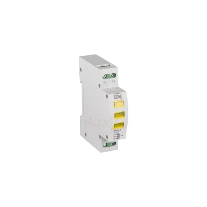 Lampka modułowa 3‑Fazowa żółta LED KLI‑3Y 230V AC 32895