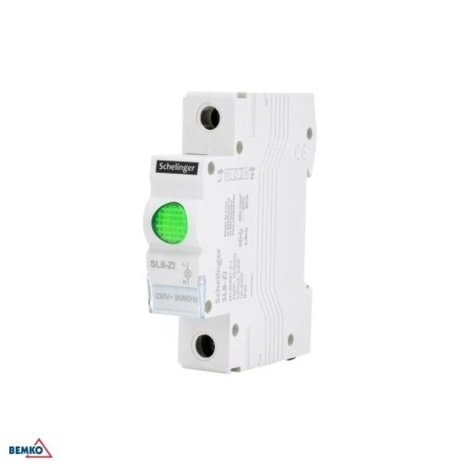 Lampka modułowa 1‑fazowa zielona LED SL8 230V A15‑SL8‑ZI