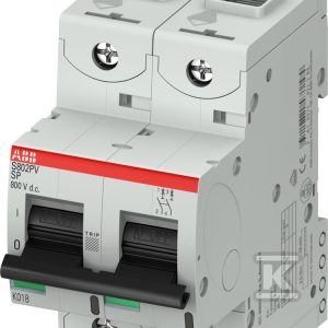 Wyłącznik nadmiarowo-prądowy, 2P, charakterystyka B, 32A, 3kA, PV | S802PV-SP32 2CCF019602R0001 Wyłącznik nadmiarowo-prądowy, 2P, charakterystyka B, 32A, 3kA, PV | S802PV-SP32 2CCF019602R0001