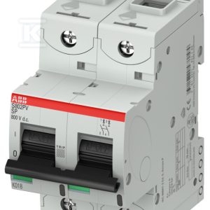 Wyłącznik nadmiarowo-prądowy, 2P, charakterystyka B, 25A, 3kA, PV | S802PV-SP25 2CCF019601R0001 Wyłącznik nadmiarowo-prądowy, 2P, charakterystyka B, 25A, 3kA, PV | S802PV-SP25 2CCF019601R0001