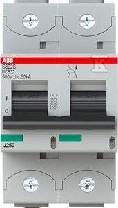 Wyłącznik nadmiarowo-prądowy, 2P, charakterystyka UCB, 32A, 50kA, AC/DC | S802S-UCB32 2CCS862001R1325 Wyłącznik nadmiarowo-prądowy, 2P, charakterystyka UCB, 32A, 50kA, AC/DC | S802S-UCB32 2CCS862001R1325