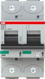 Wyłącznik nadmiarowo-prądowy, 2P, charakterystyka UCB, 16A, 50kA, AC/DC | S802S-UCB16 2CCS862001R1165 Wyłącznik nadmiarowo-prądowy, 2P, charakterystyka UCB, 16A, 50kA, AC/DC | S802S-UCB16 2CCS862001R1165