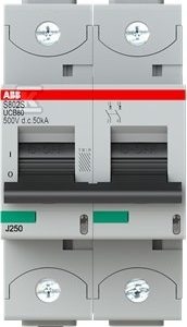 Wyłącznik nadmiarowo-prądowy, 2P, charakterystyka UCB, 80A, 50kA, AC/DC | S802S-UCB80 2CCS862001R1805 Wyłącznik nadmiarowo-prądowy, 2P, charakterystyka UCB, 80A, 50kA, AC/DC | S802S-UCB80 2CCS862001R1805