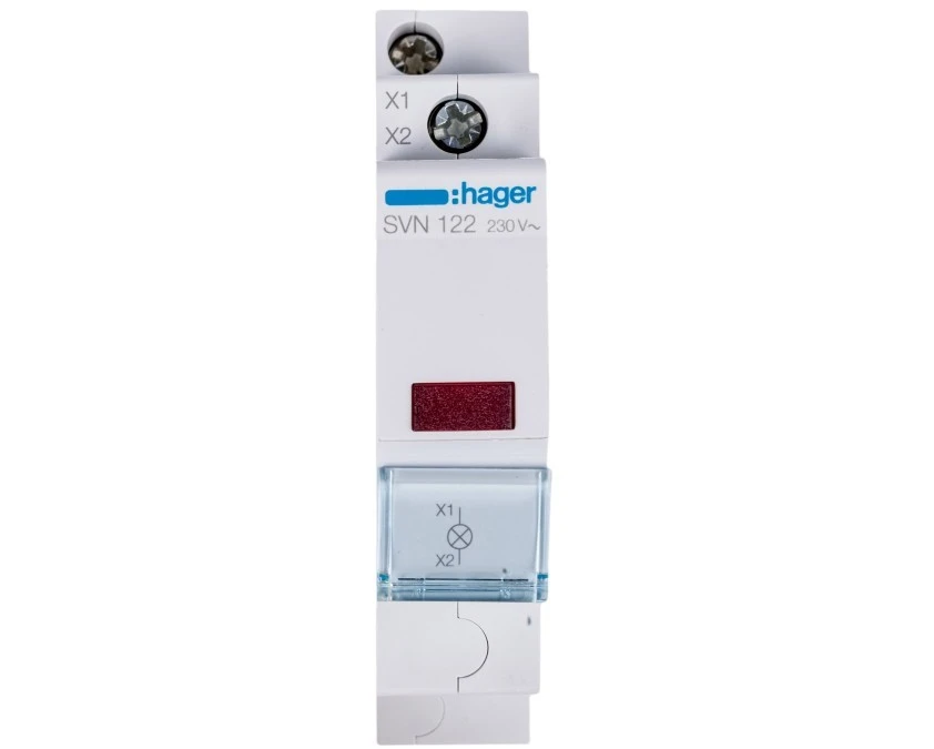 Lampka modułowa 1‑fazowa czerwona 230V AC SVN122