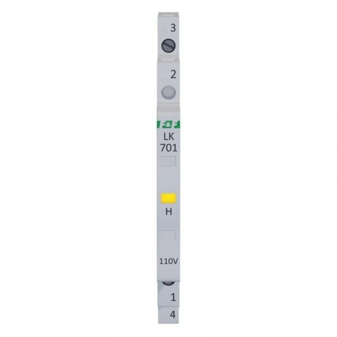 Lampka modułowa 1‑fazowa żółta 110V AC 1/2 modułu LK‑701Y‑110