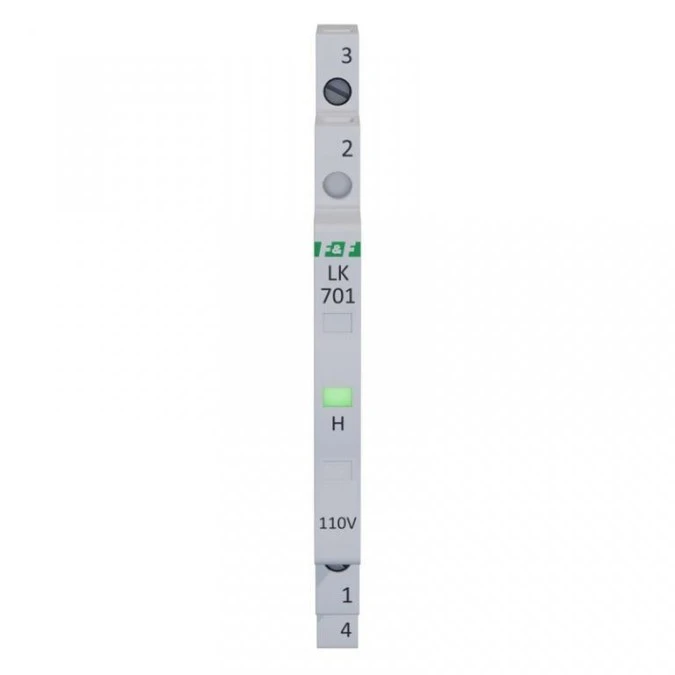 Lampka modułowa 1‑fazowa zielona 110V AC 1/2 modułu LK‑701G‑110