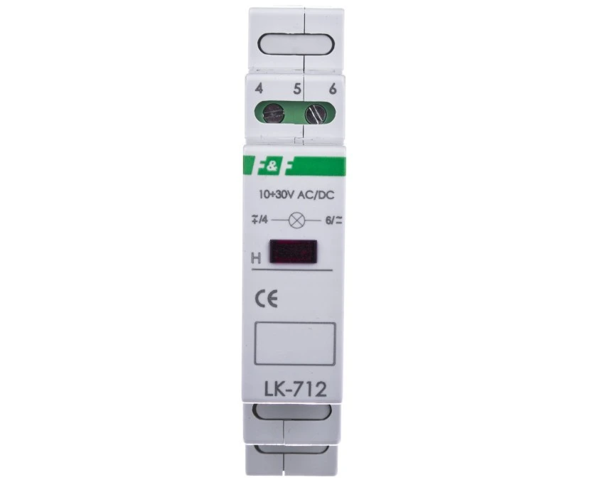 Lampka modułowa 1‑fazowa czerwony 10‑30V AC/DC LK‑712R‑10‑30V