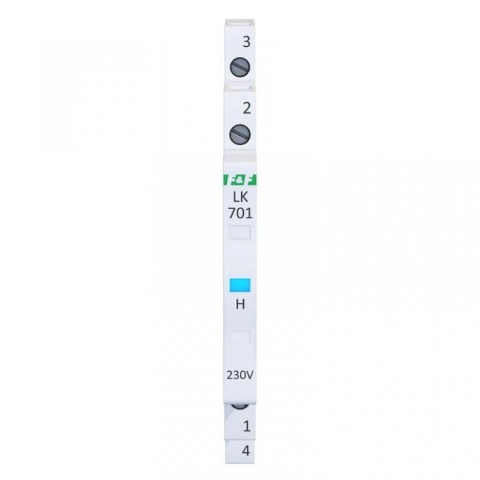 Lampka modułowa 1‑fazowa niebieska LED Slim 1/2 modułu 230V LK‑701B