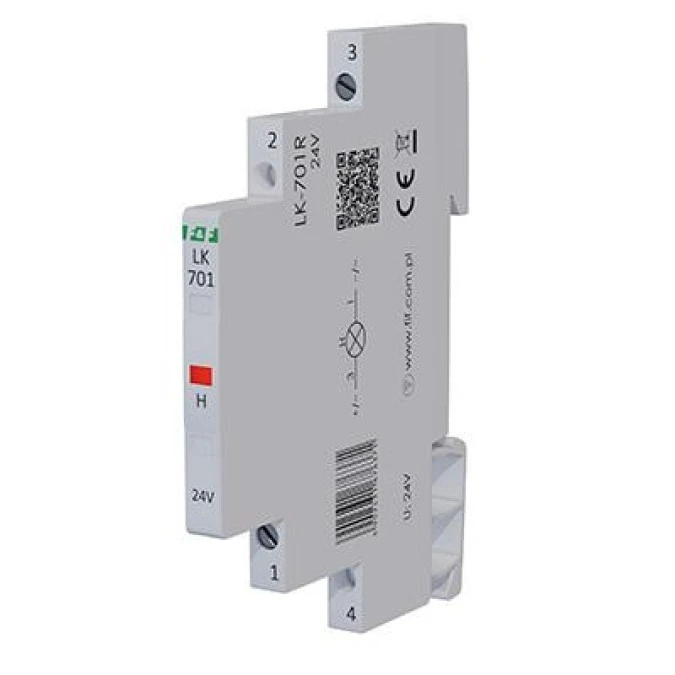Lampka modułowa 1‑fazowa czerwona LED Slim 1/2 modułu 230V LK‑701R