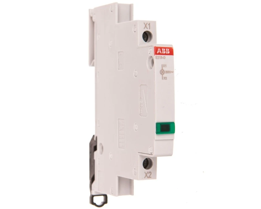 Lampka modułowa 1‑fazowa zielona 115‑250V AC E219‑D 2CCA703402R0001