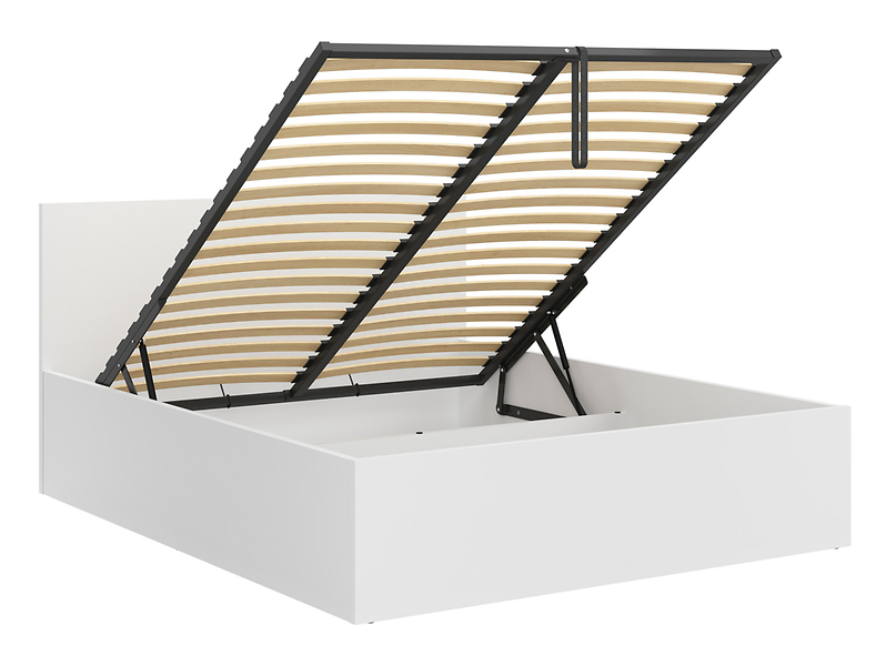 Łóżko Tritex 160x200 ze stelażem i pojemnikiem białe 400115