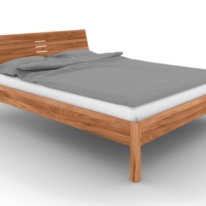 Łóżko VENTO A-2 80×200 cm z Drewnianym Zagłówkiem Buk Dziki 165497