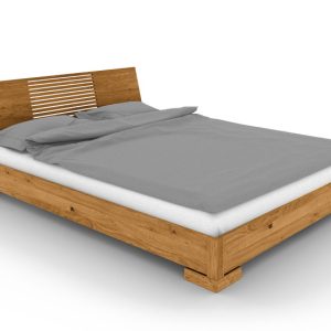 Łóżko VENTO E-5 200×220 cm z Drewnianym Zagłówkiem Dąb Dziki 166284 Łóżko VENTO E-5 200×220 cm z Drewnianym Zagłówkiem Dąb Dziki 166284