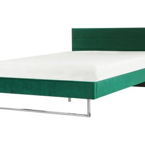 Łóżko welurowe podwójne 140×200 zielone 65131 Łóżko welurowe podwójne 140×200 zielone 65131