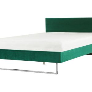 Łóżko welurowe podwójne 180×200 zielone 77233 Łóżko welurowe podwójne 180×200 zielone 77233