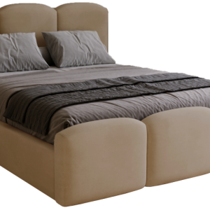 Łóżko welurowe z pojemnikiem 160×200 Capri, stelaż metalowy – Brązowy 1053344 Łóżko welurowe z pojemnikiem 160×200 Capri, stelaż metalowy – Brązowy 1053344
