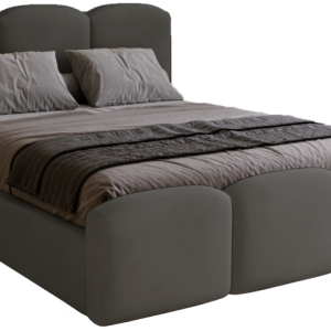 Łóżko welurowe z pojemnikiem 180×200 Capri, stelaż metalowy – Ciemny szary 1053024 Łóżko welurowe z pojemnikiem 180×200 Capri, stelaż metalowy – Ciemny szary 1053024