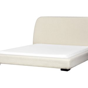 Łóżko wodne tapicerowane boucle 160×200 kremowe 438234 Łóżko wodne tapicerowane boucle 160×200 kremowe 438234
