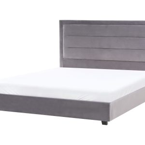 Łóżko wodne welur ciemnoszare 180×200 cm 902096 Łóżko wodne welur ciemnoszare 180×200 cm 902096