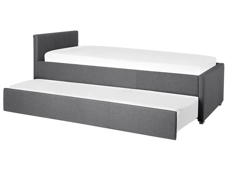 Łóżko wysuwane podwójne 90x200 ciemnoszare 65080