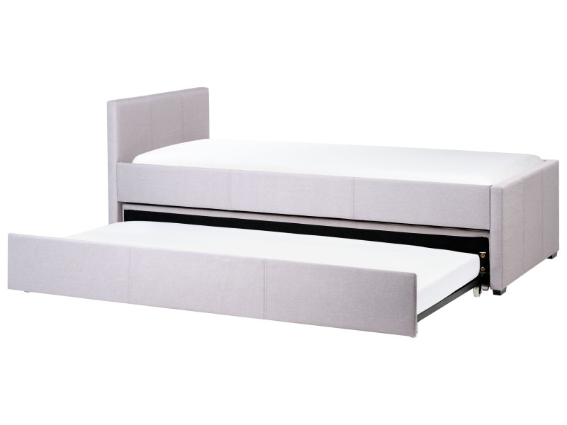 Łóżko wysuwane podwójne 90x200 jasnoszare 65058