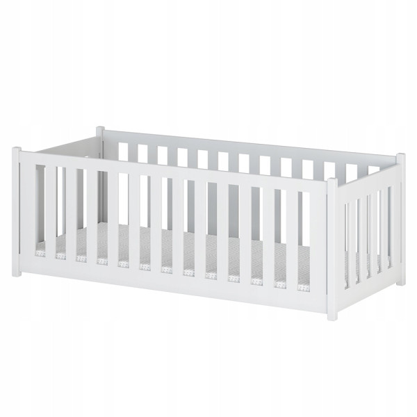 Łóżko z barierkami ochronnymi do pokoju dziecka CONCEPT 80x160 białe 848955