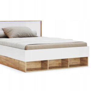Łóżko z oświetleniem led 140x200cm Tissa 2 szuflady 244141 Łóżko z oświetleniem led 140x200cm Tissa 2 szuflady 244141