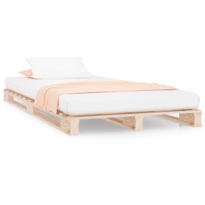 Łóżko z palet 100×200 cm lite drewno sosnowe 476641 Łóżko z palet 100×200 cm lite drewno sosnowe 476641