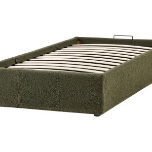 Łóżko z pojemnikiem bez zagłówka Boucle DINAN 90 x 200 cm Ciemnozielony 732560