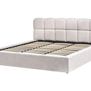 Łóżko z pojemnikiem Boucle BASTON 180 x 200 cm Jasnobeżowy 732556