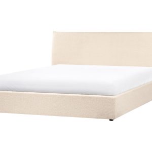 Łóżko z pojemnikiem boucle beżowe 598740
