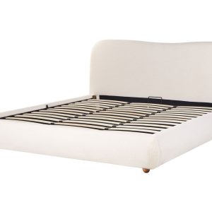 Łóżko z pojemnikiem Boucle BLAGNAC 180 x 200 cm Złamana biel 452811