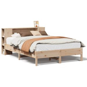 Łóżko z regałem bez materaca 135×190 cm drewno sosnowe 472428 Łóżko z regałem bez materaca 135×190 cm drewno sosnowe 472428