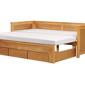 Łóżko z szufladami Drewno CAHORS 90 x 200 cm Brązowy 299750 Łóżko z szufladami Drewno CAHORS 90 x 200 cm Brązowy 299750