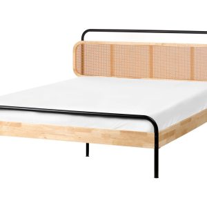 Łóżko ze stelażem 160×200 cm jasnobrązowe 901535 Łóżko ze stelażem 160×200 cm jasnobrązowe 901535