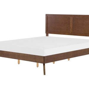 Łóżko ze stelażem 180×200 cm ciemne drewno 63599 Łóżko ze stelażem 180×200 cm ciemne drewno 63599