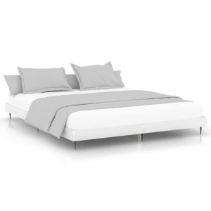 Łóżko Ze Stelażem Rama Łóżka Biała Do Sypialni Pokoju 120×200 cm 471812 Łóżko Ze Stelażem Rama Łóżka Biała Do Sypialni Pokoju 120×200 cm 471812