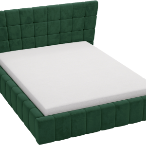 Łóżko zielone 160×200 Deluxe z przeszyciami, stelażem metalowym 1053913 Łóżko zielone 160×200 Deluxe z przeszyciami, stelażem metalowym 1053913
