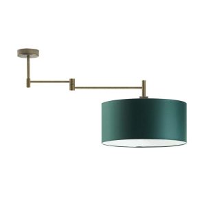 Luksusowa lampa sufitowa RANGUN Stare Złoto – Zieleń Butelkowa 870731