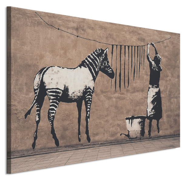 LUMASOUL Jednoczęściowy obraz, Motyw Banksy, Rozmiar 120x80 cm 952633